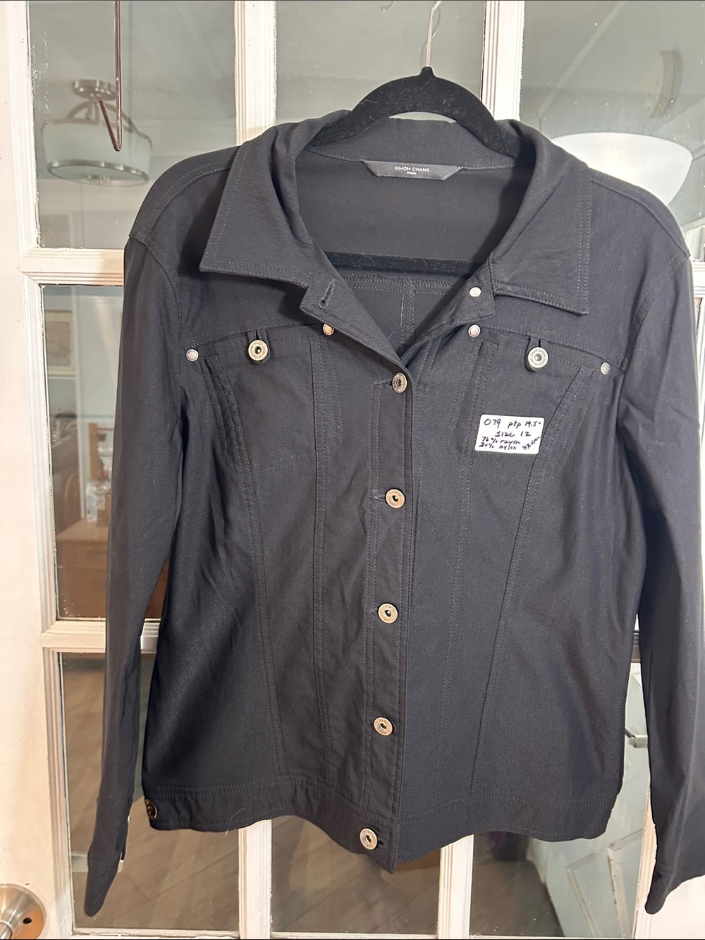 O79 Classic Black Women's Button-Front Jacket